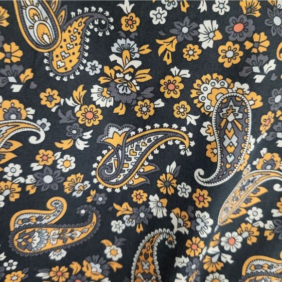 Cinch Blue Floral Paisley Mens 100% Cotton Long Sleeve Button Up Shirt, L - Picture 8 of 9